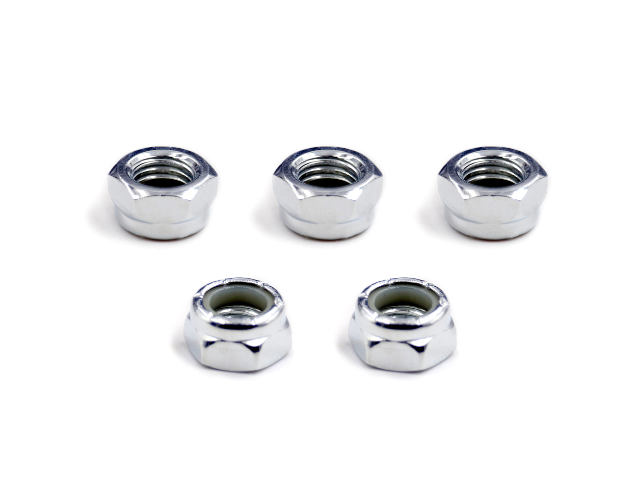 Skateboard Kingpin Nuts BESPEED Steel Hex Nylon Lock Nuts Eco-friendly White Zinc Plating