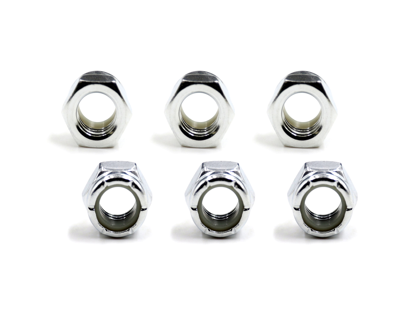 Skateboard Kingpin Nuts BESPEED Steel Hex Nylon Lock Nuts Eco-friendly White Zinc Plating