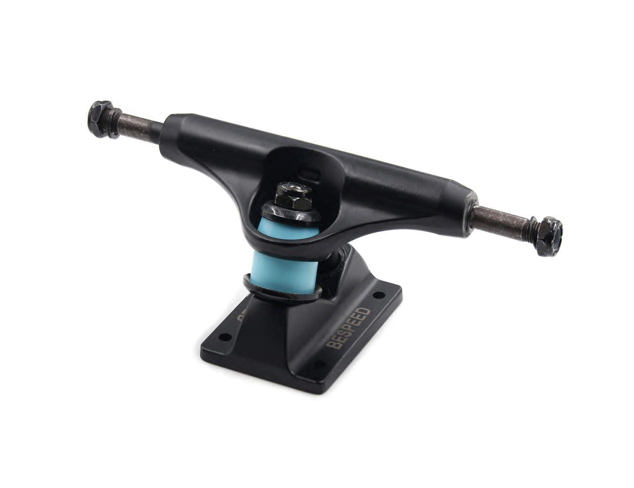 Front And Back Skateboard Trucks BESPEED Black Skateboard Trucks With Blue Bushings