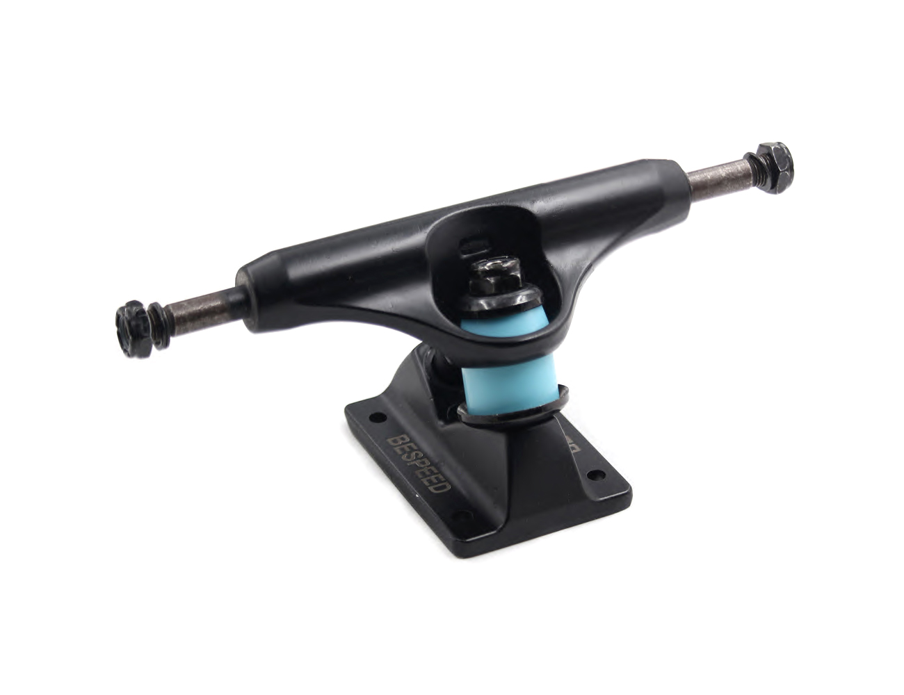 Front And Back Skateboard Trucks BESPEED Black Skateboard Trucks With Blue Bushings