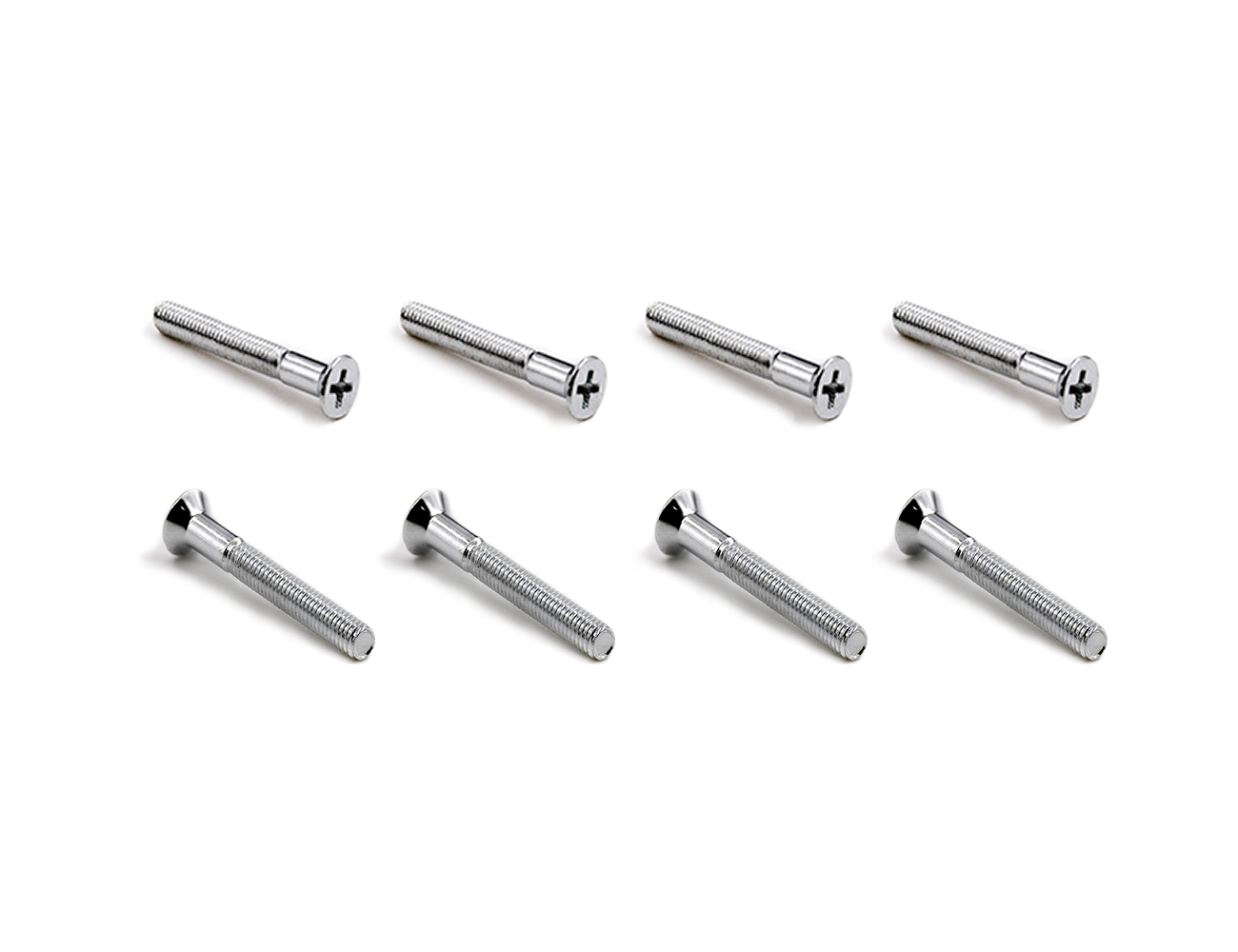 Cross Bolts Skateboard BESPEED Steel Flat Head Phillips Truck Bolts Eco-Friendly White Zinc Plating