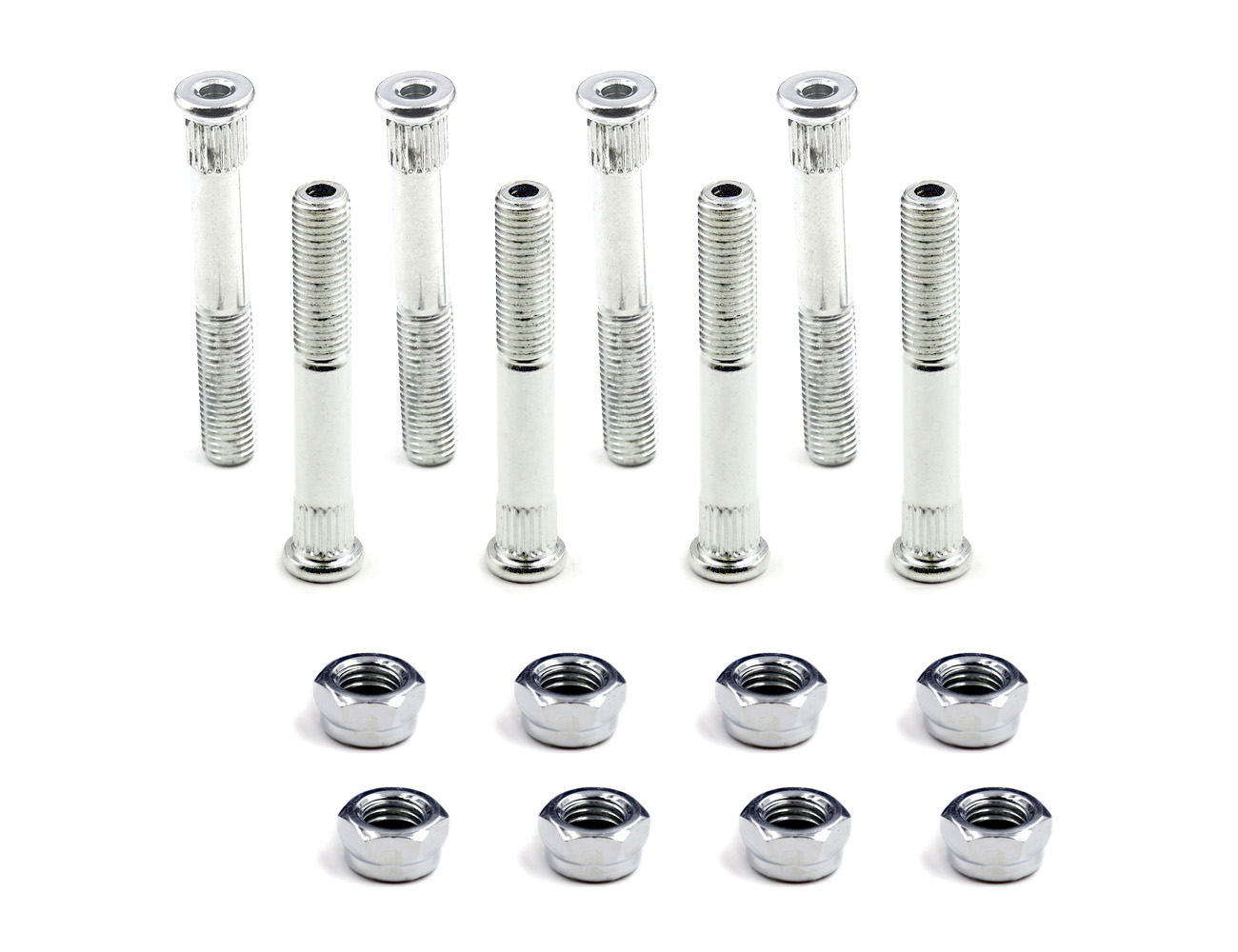 Skateboard Nuts And Bolts BESPEED Steel Flat Head Phillips Truck Bolts Hollow Kingpin Hex Truck Nuts Eco-Friendly White Zinc Plating