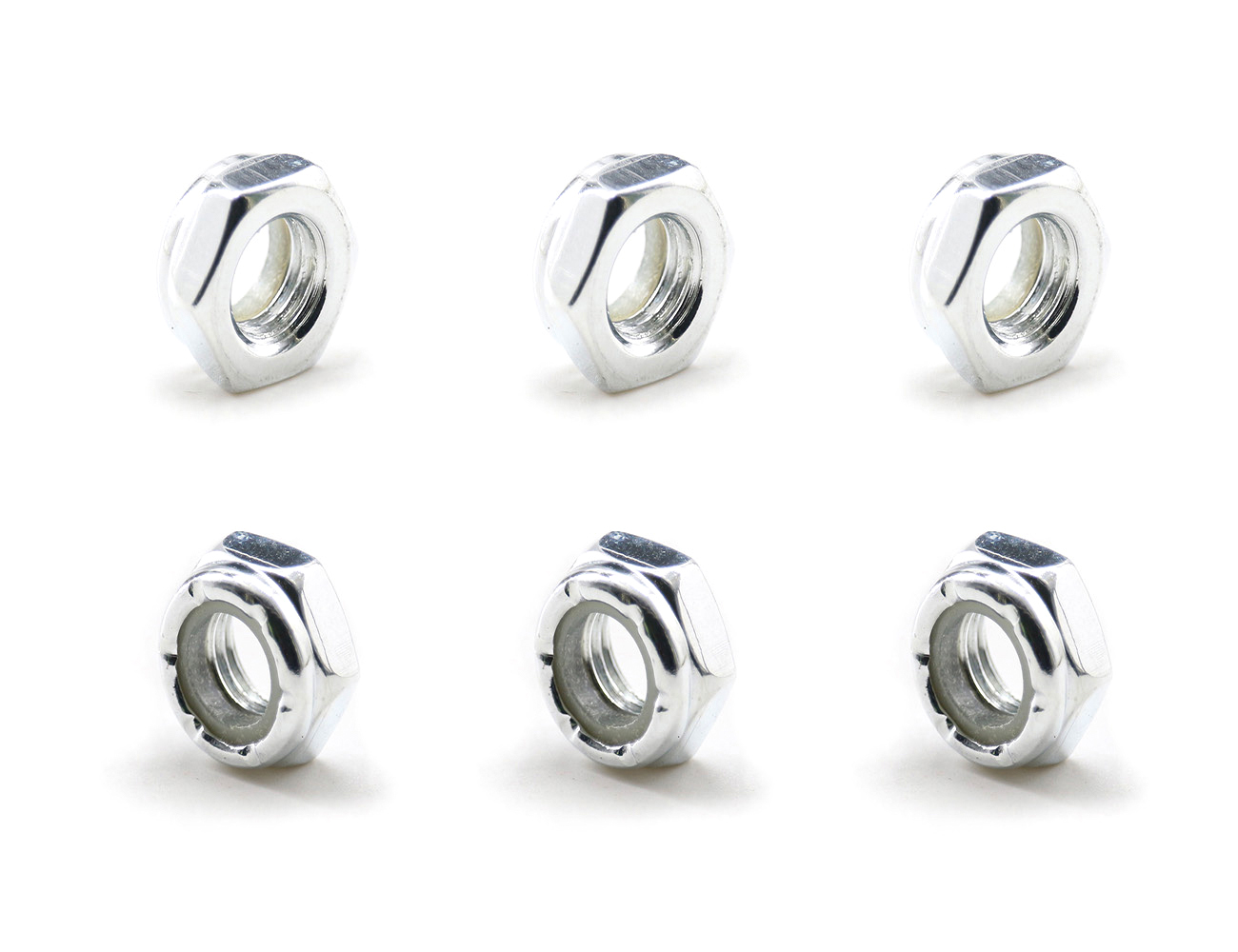 Skateboard Axle Nuts BESPEED Silver Steel Lock Nuts Eco-Friendly White Zinc Plating