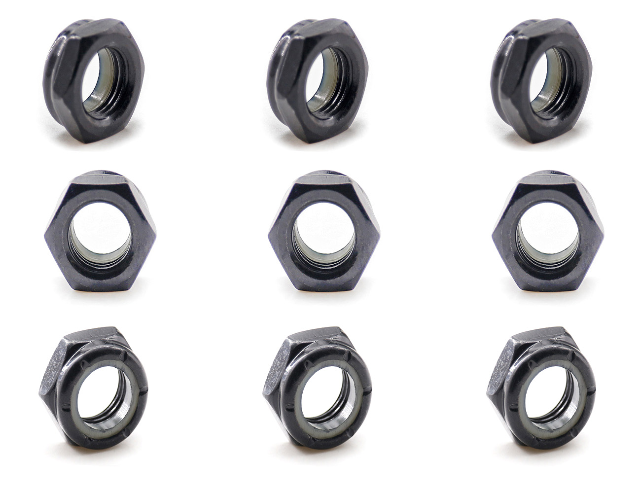 Kingpin Nuts For Skateboard Truck BESPEED Steel Black Nylon Lock Nuts Eco-Friendly Black Zinc Plating