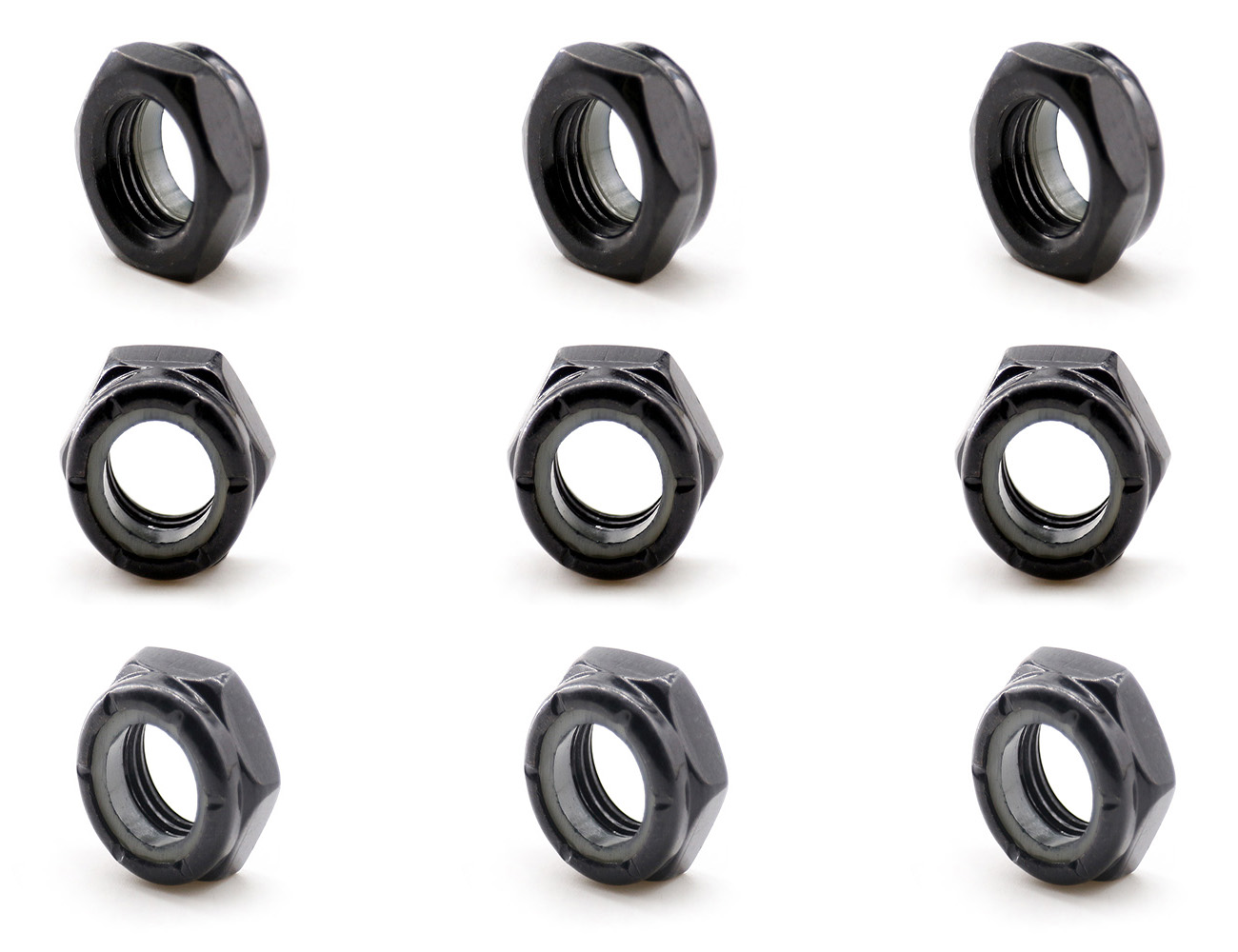 Kingpin Nuts For Skateboard Truck BESPEED Steel Black Nylon Lock Nuts Eco-Friendly Black Zinc Plating