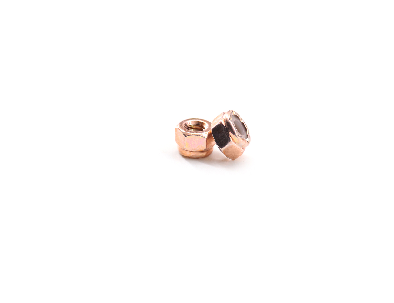 Skateboard Truck Nuts BESPEED Steel Rose Gold Hex Nylon Lock Nuts