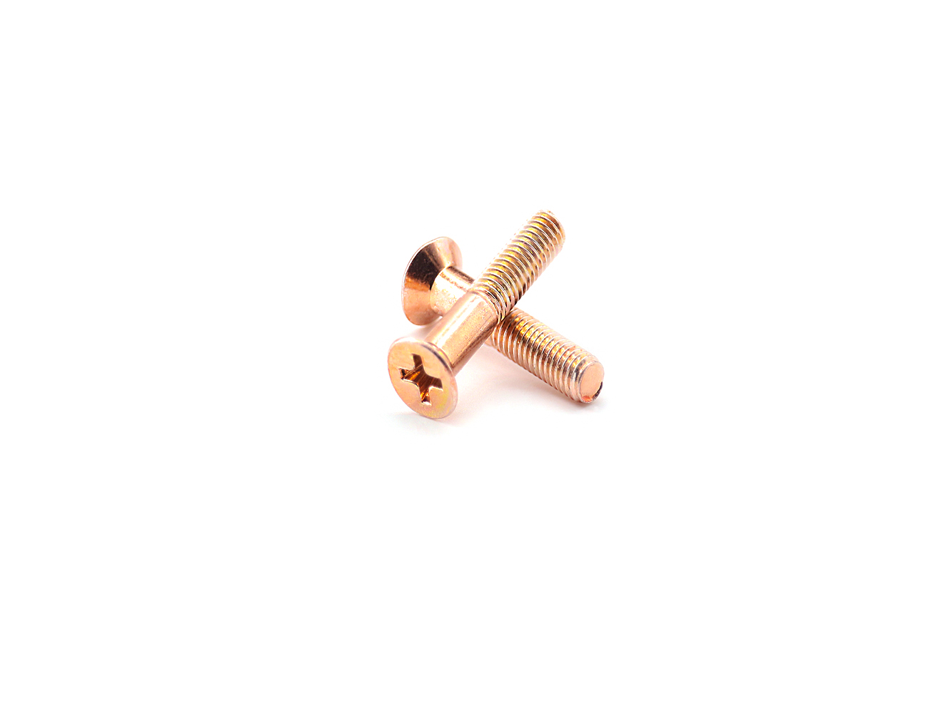 Bridge Bolts For Skateboards BESPEED Steel Rose Gold Phillips Countersunk Head Truck Bolts