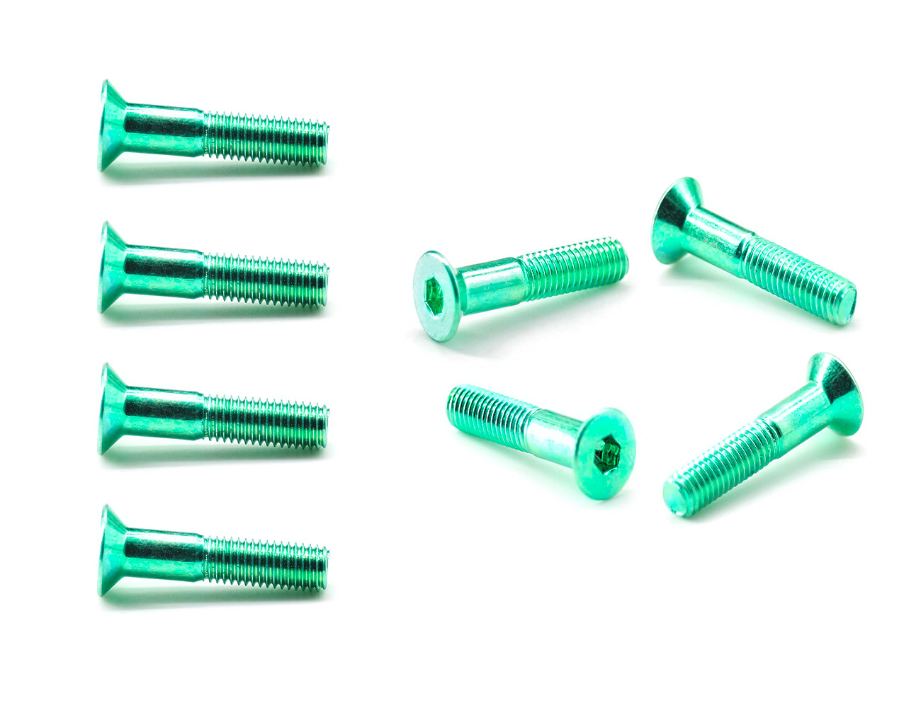 Bridge Bolts Skateboard Hardware BESPEED Steel Green Socket Countersunk Head Truck Bolts