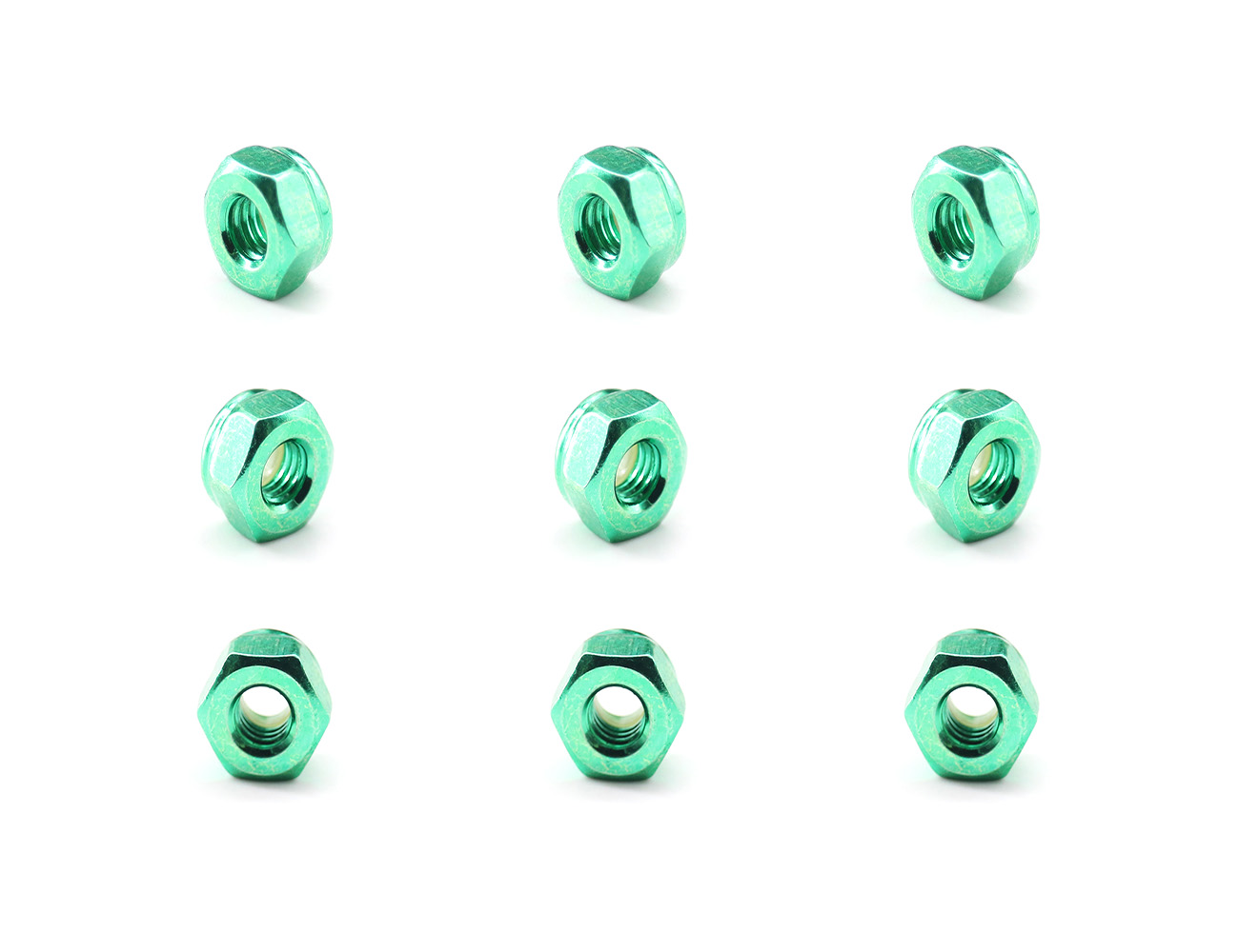 Skateboard Lock Nuts BESPEED Steel Green Hexagon Nuts For Skateboard Truck