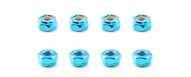 Skateboard Nuts BESPEED Steel Blue Hexagon Nylon Lock Nuts For Skateboard Truck