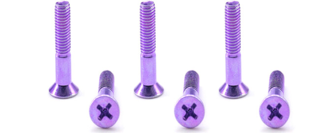 Bridge Bolts Skateboard BESPEED Steel Purple Phillips Countersunk Head Truck Bolts