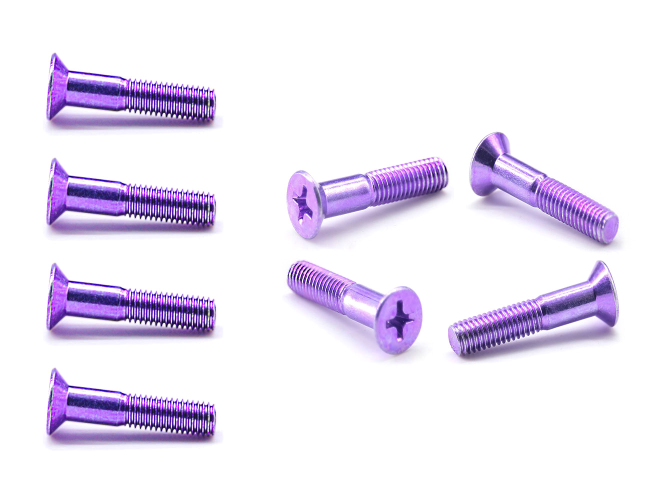 Bridge Bolts Skateboard BESPEED Steel Purple Phillips Countersunk Head Truck Bolts