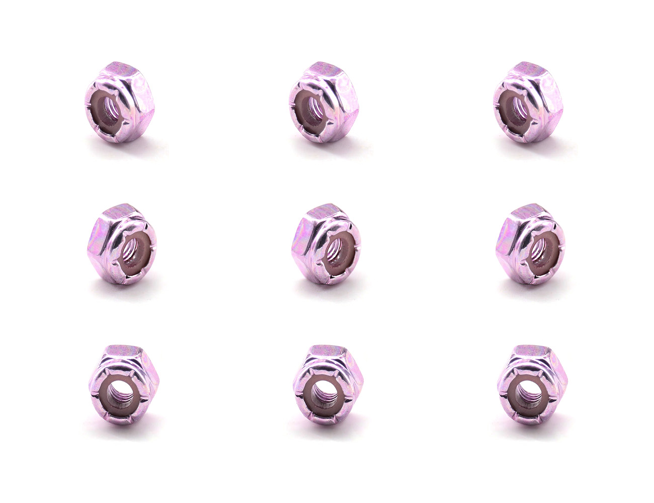 Longboard Truck Nuts BESPEED Steel Pink Hexagon Nylon Lock Nuts For Skateboard Truck