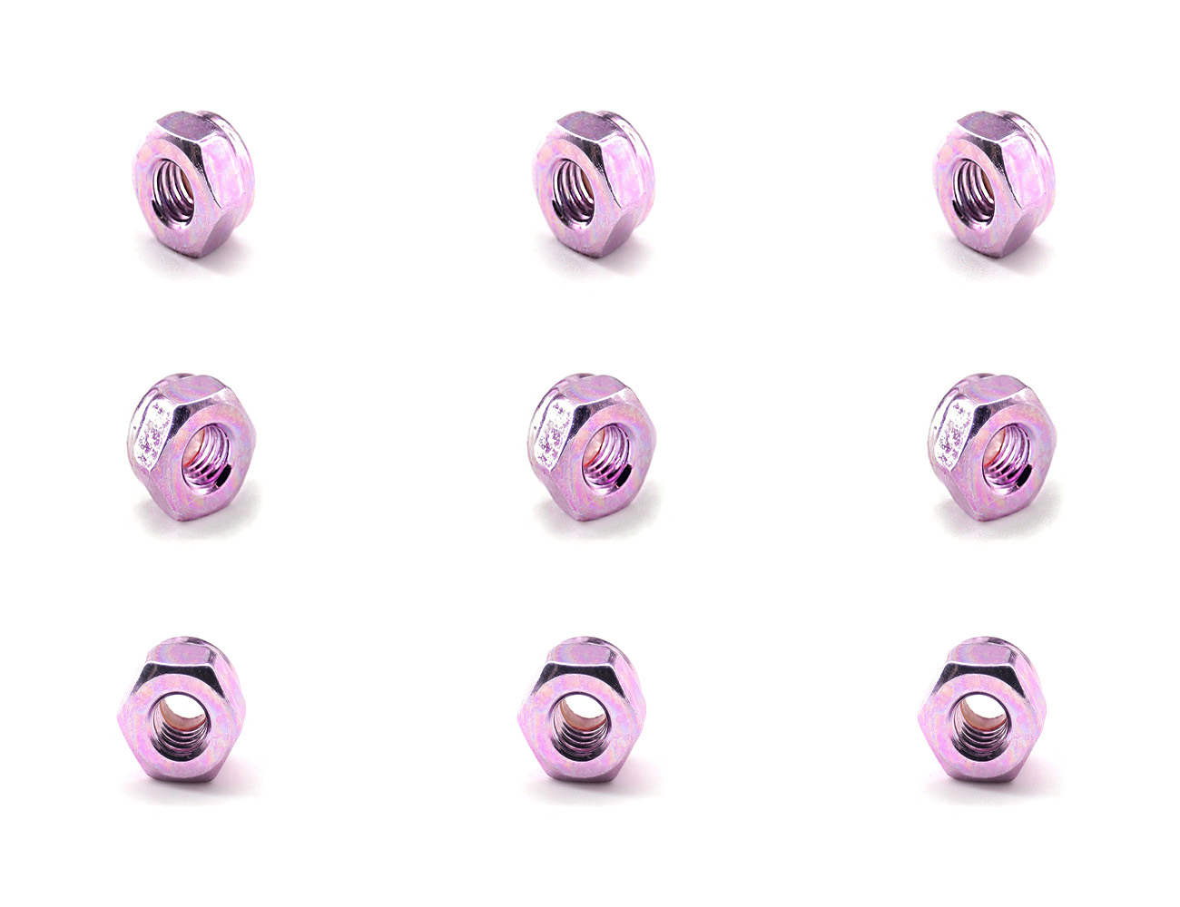 Longboard Truck Nuts BESPEED Steel Pink Hexagon Nylon Lock Nuts For Skateboard Truck