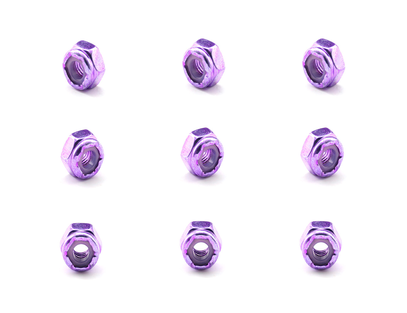 Longboard Lock Nuts BESPEED Steel Purple Hexagon Truck Nuts For Skateboard Truck