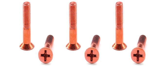 Skateboard Truck Bolts BESPEED Steel Red Phillips Countersunk Head Truck Bolts