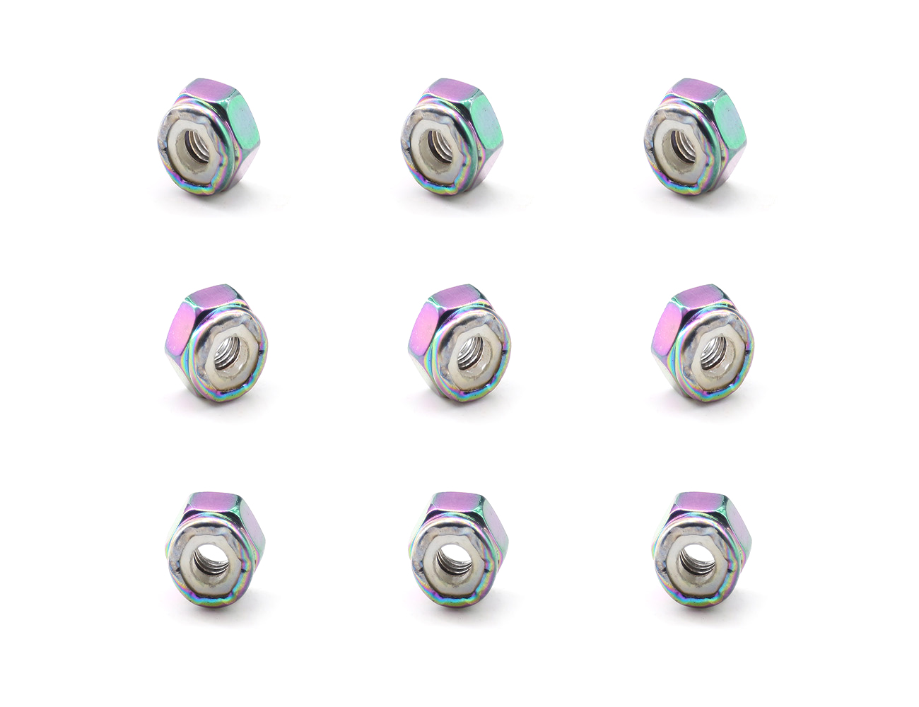 Skateboard Nuts For Bridge Bolts BESPEED Steel Colorful Hexagon Nylon Lock Nuts For Skateboard Truck