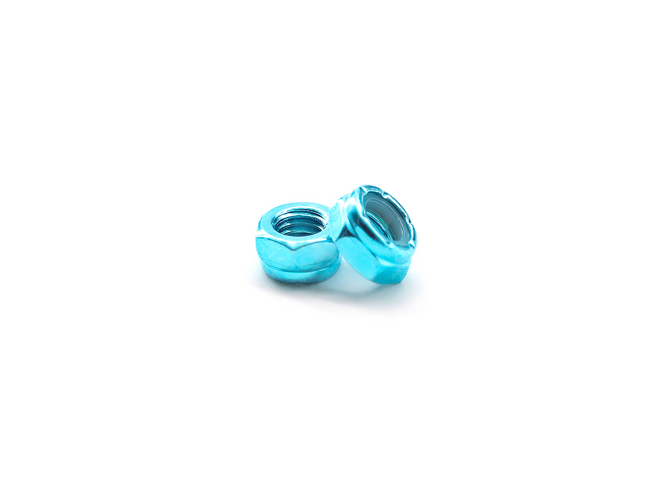 Longboard Axle Nuts BESPEED Steel Blue Hexagon Nylon Lock Nuts For Skateboard Truck