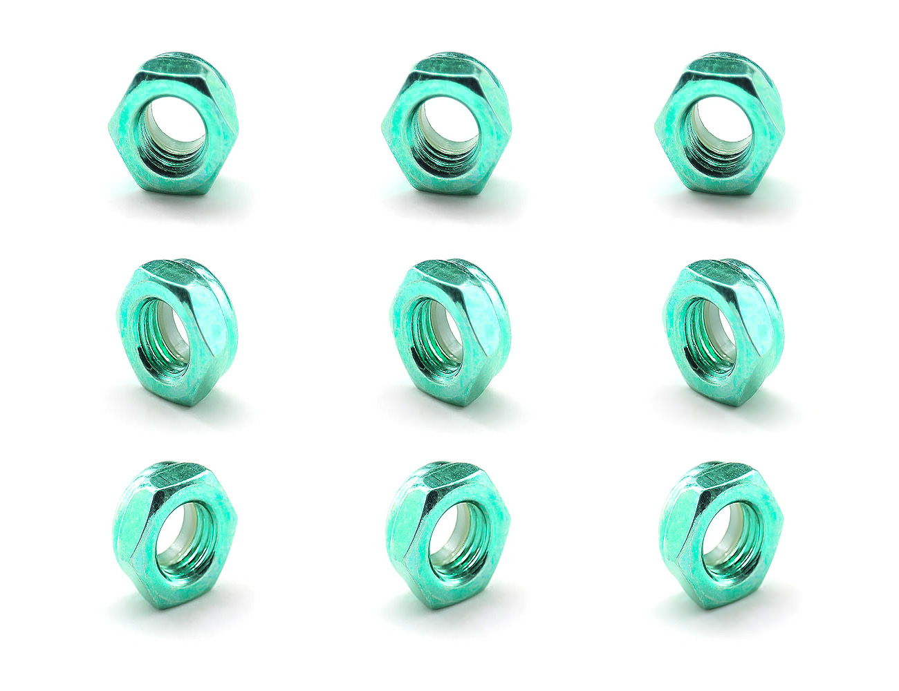 Skateboard Longboard Axle Nuts BESPEED Steel Green Hexagon Nylon Lock Nuts For Skateboard Truck