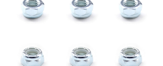 Axle Nuts For Skateboard BESPEED Steel Hexagon Nylon Lock Nuts ‎‎Eco-Friendly Blue Zinc Plating