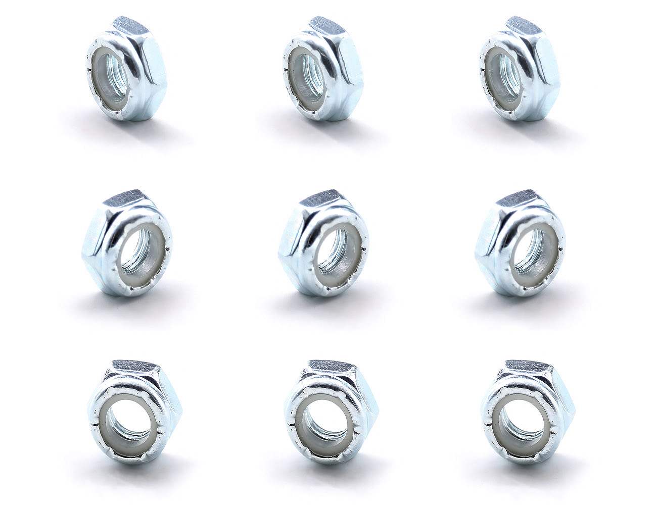 Axle Nuts For Skateboard BESPEED Steel Hexagon Nylon Lock Nuts ‎‎Eco-Friendly Blue Zinc Plating