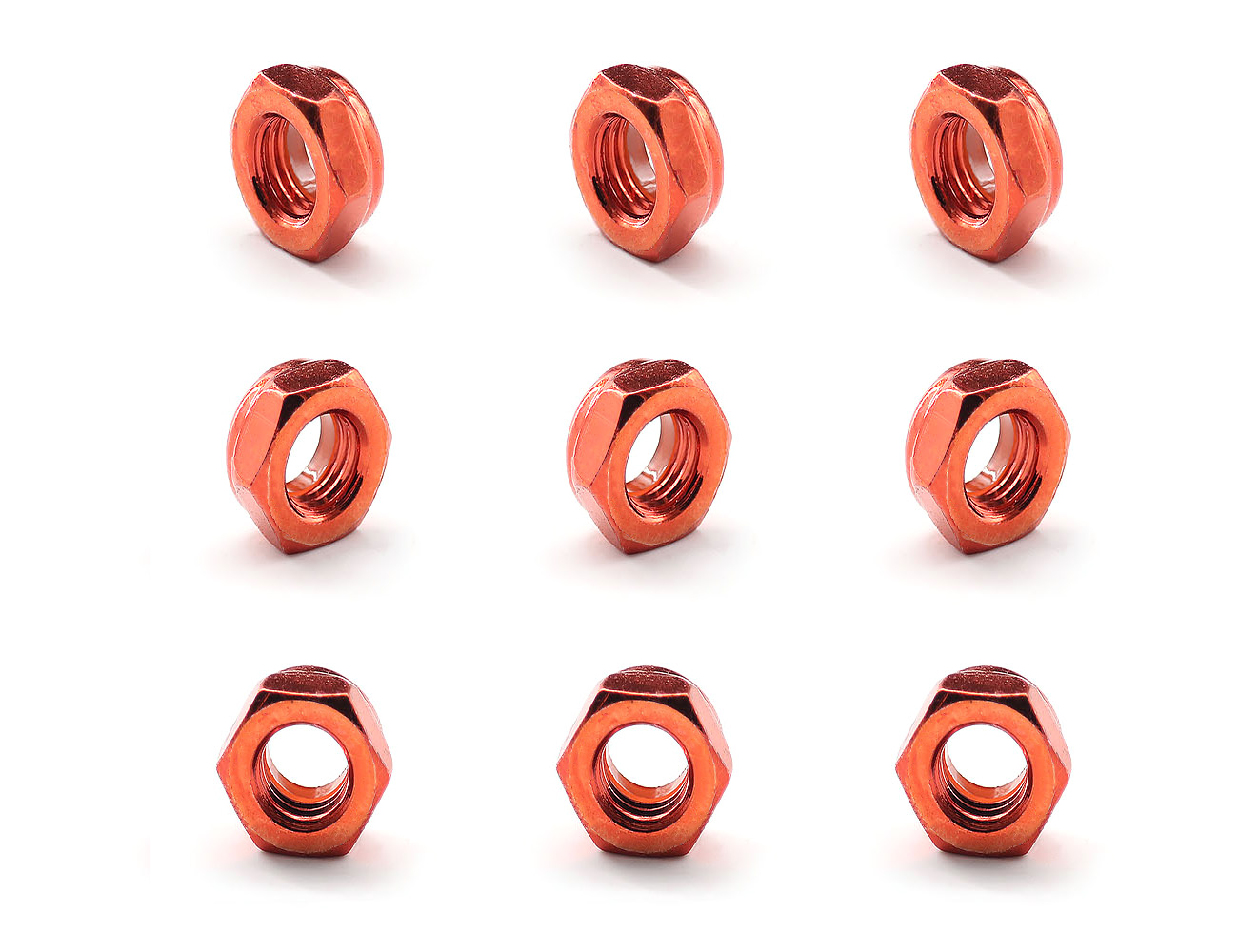 Axle Nuts For Skateboard Truck BESPEED Steel Red Hexagon Nylon Lock Nuts