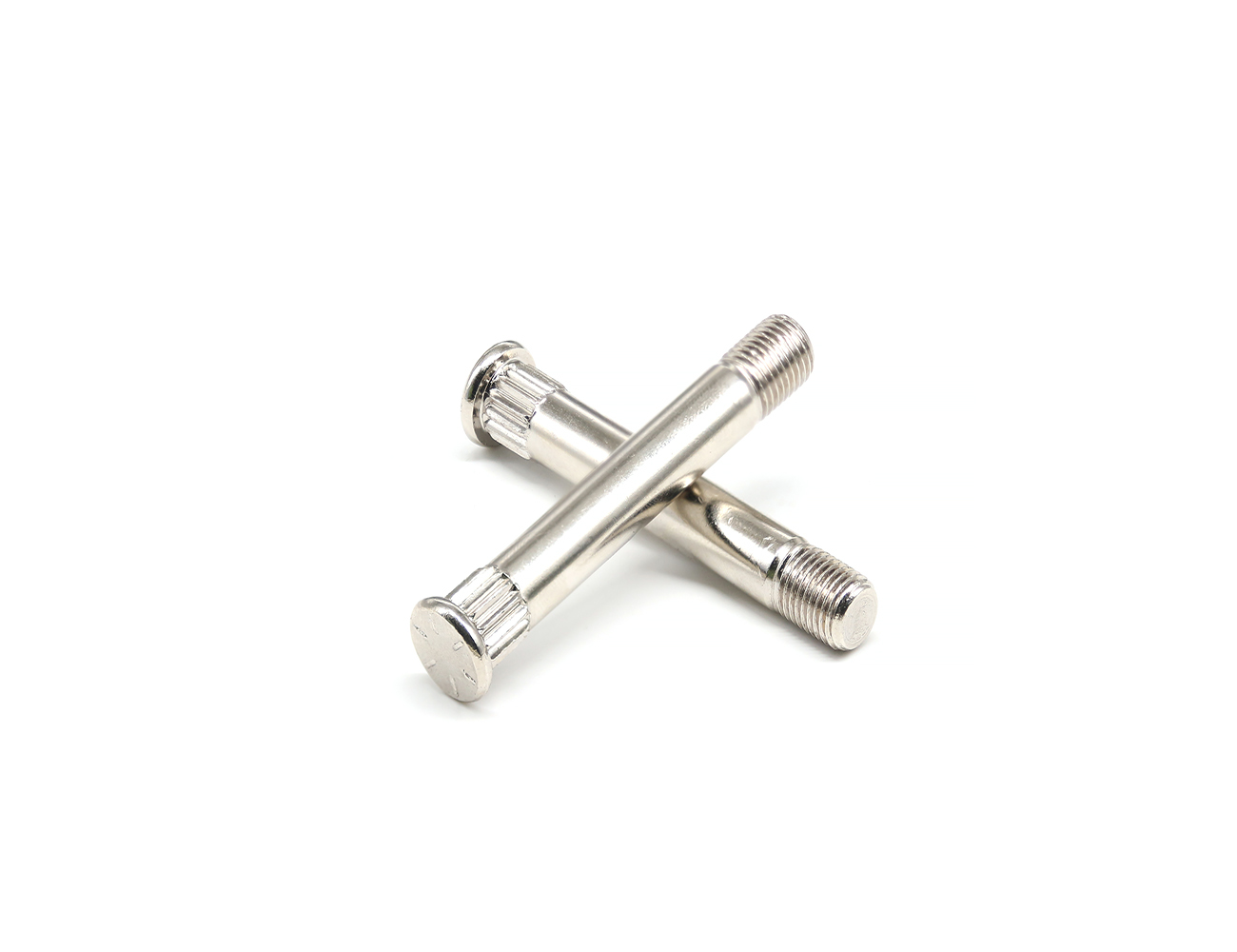 Skateboard Hardware Kingpin BESPEED Steel Silver Round Head Knurl Kingpin Bolt Nickel Plating