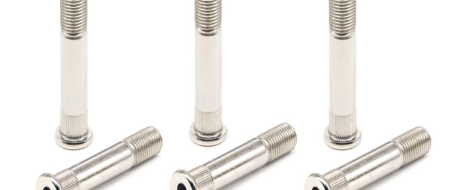 Kingpin Skateboard Hardware BESPEED Steel Silver Round Head hollow Knurl Kingpin Bolt Nickel Plating