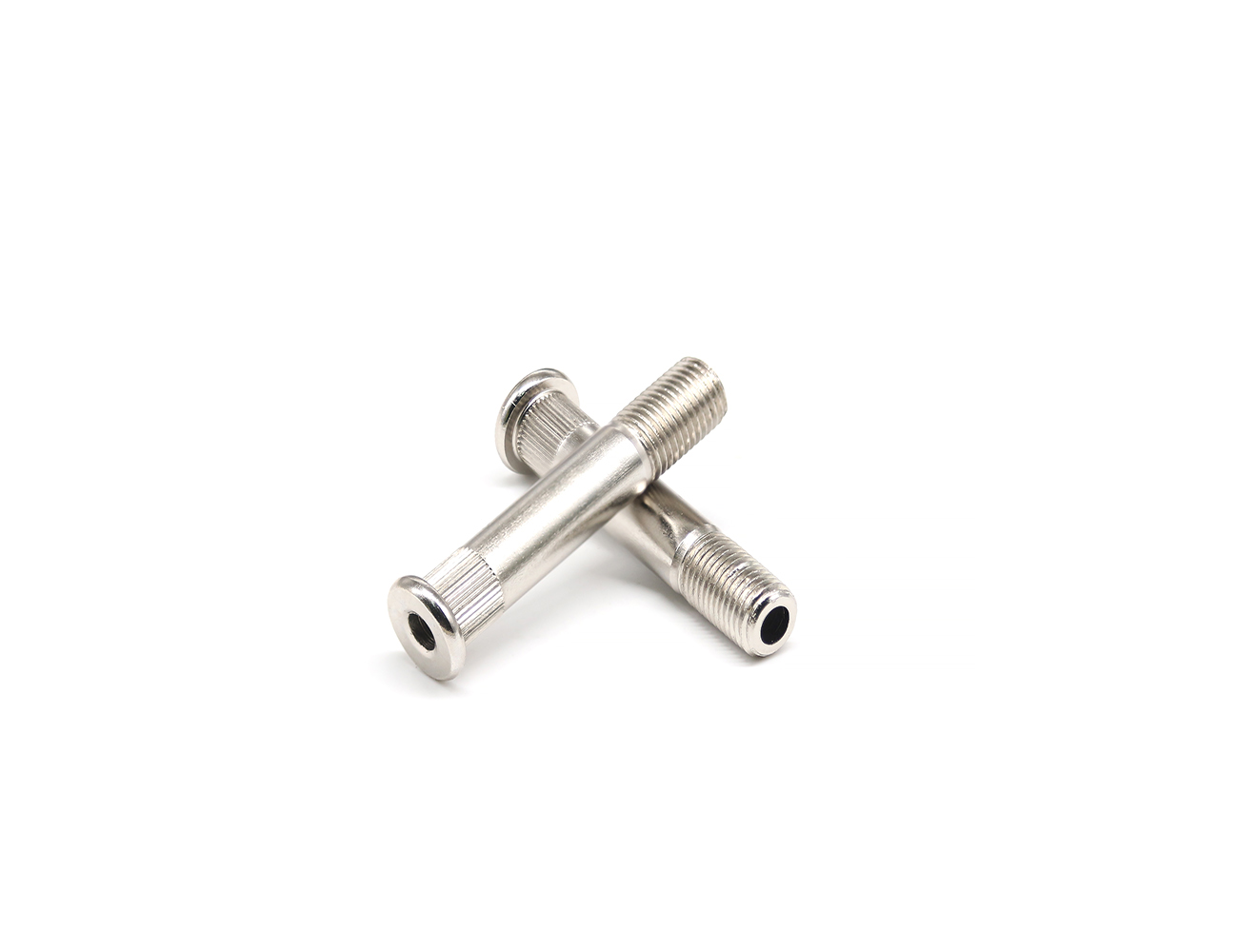 Kingpin Skateboard Hardware BESPEED Steel Silver Round Head hollow Knurl Kingpin Bolt Nickel Plating