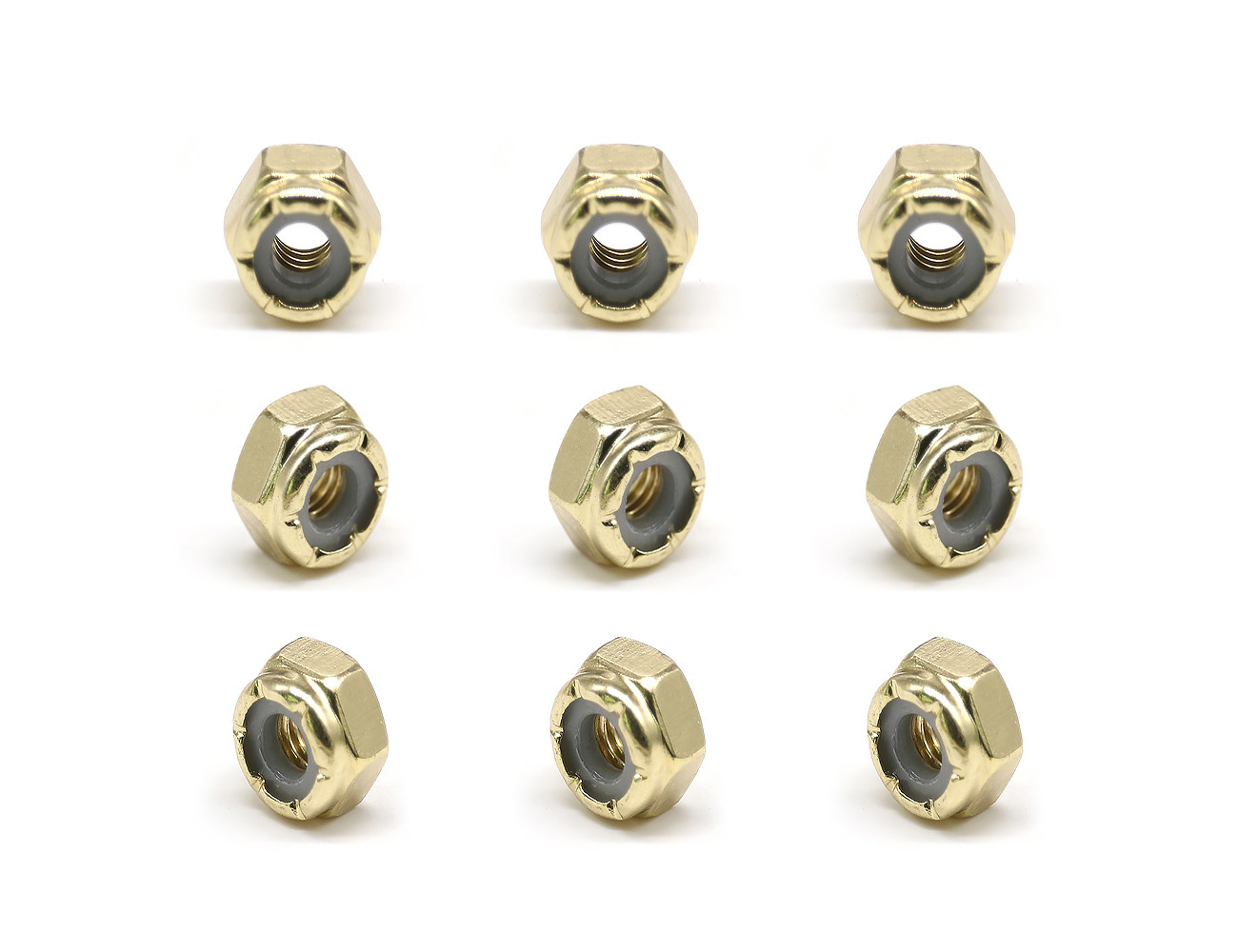 Skateboard Truck Hardware Nuts BESPEED Steel Bronze Hexagon Nylon Lock Nuts For Skateboard Truck