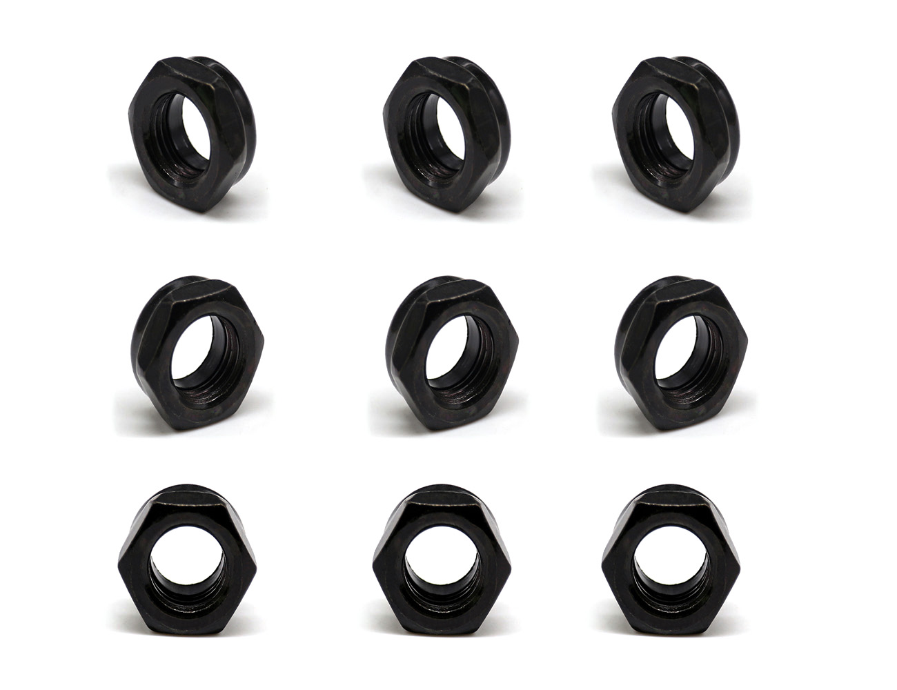 Skateboard Parts Kingpin Nuts BESPEED Steel Black Hexagon Black Nylon Insert Lock Nuts Eco-Friendly Black Zinc Plating