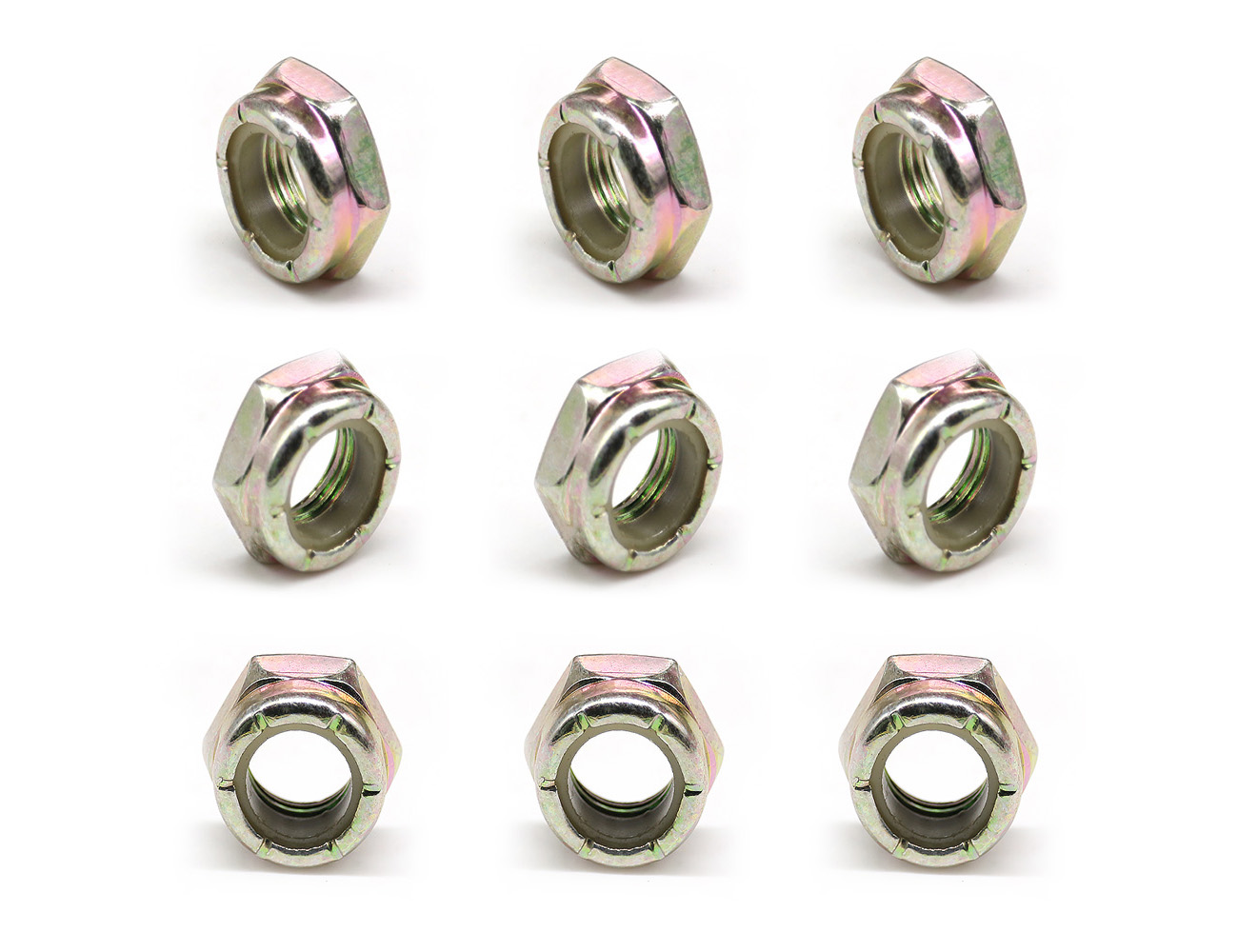 Kingpin Nuts Skateboard Parts BESPEED Steel Colorful Hexagon Nylon Lock Nuts Galvanized