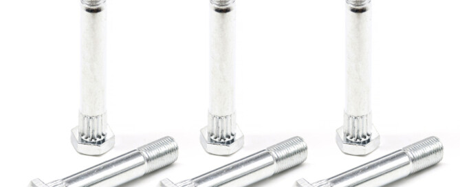 Kingpin Skateboard Bolts BESPEED Steel Silver Hexagon Head Knurl Kingpin Eco-Friendly White Zinc Plating