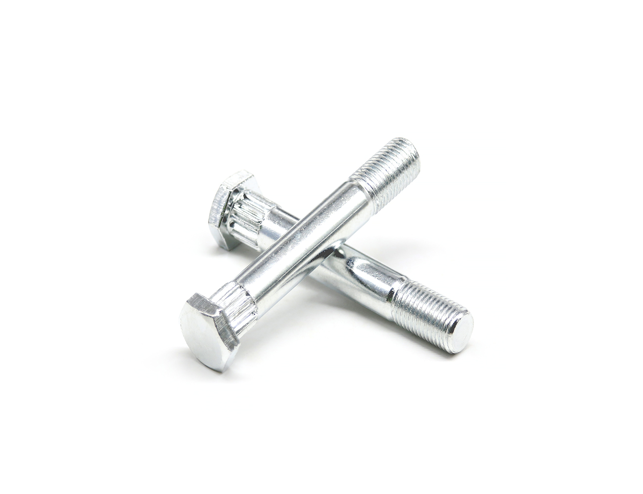 Kingpin Skateboard Bolts BESPEED Steel Silver Hexagon Head Knurl Kingpin Eco-Friendly White Zinc Plating