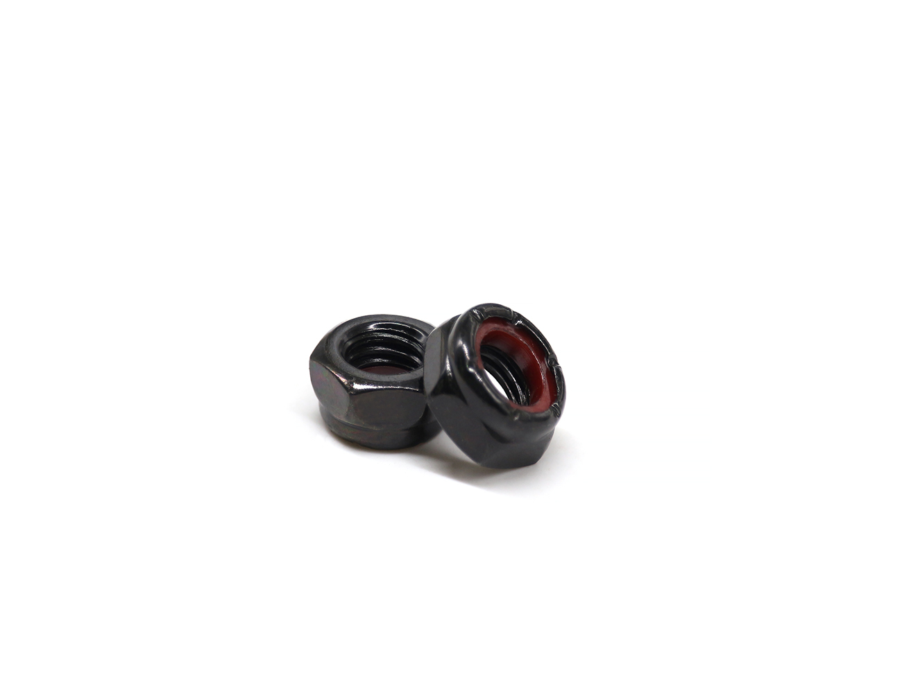 Skateboard Accessories Axle Nuts BESPEED Steel Black Hexagon Red Nylon Insert Lock Nuts Eco-Friendly Black Zinc Plating