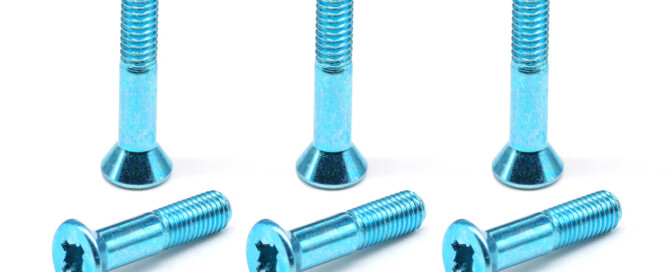 Skateboard Hardware Bridge Bolt BESPEED Steel Blue Socket And Phillips Combination Drive Screws