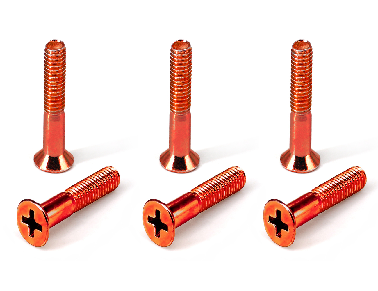 Skateboard Truck Screws BESPEED Steel Orange Phillips Countersunk Head Truck Bolts