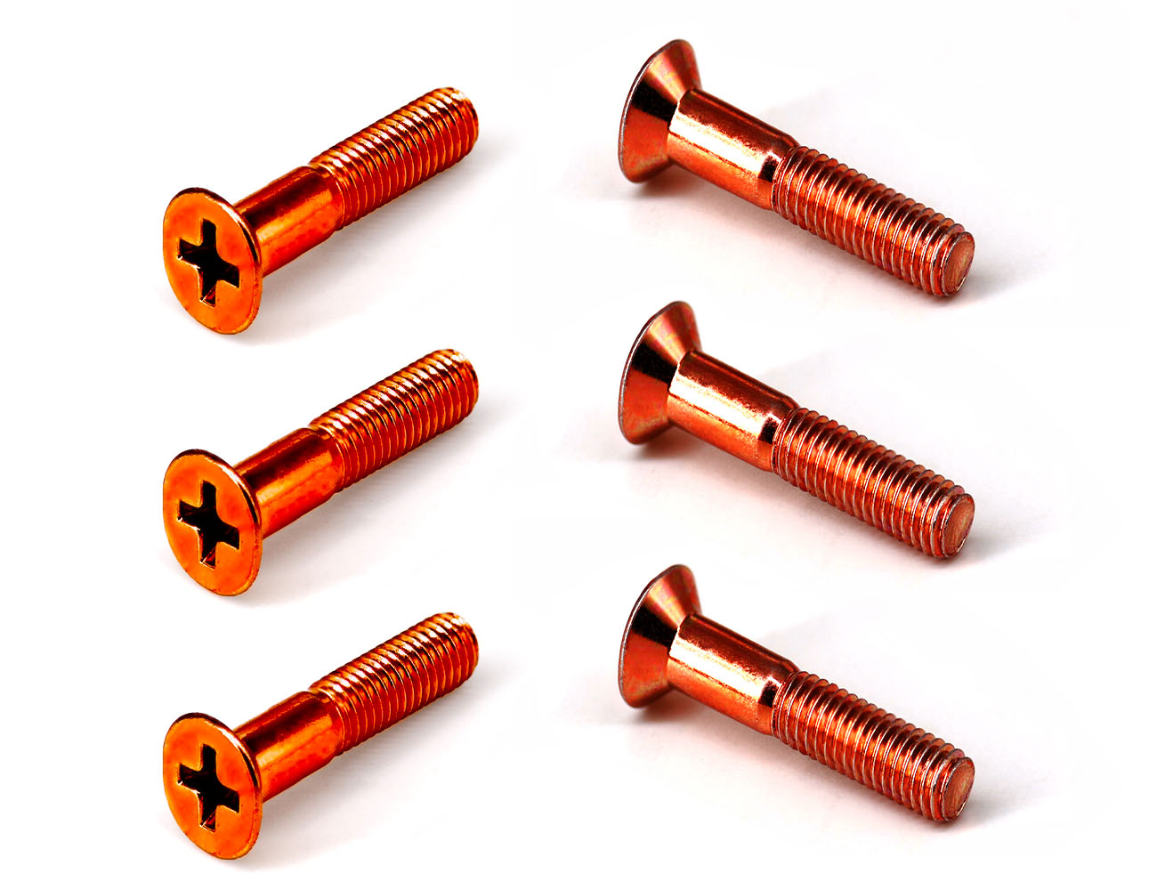 Skateboard Truck Screws BESPEED Steel Orange Phillips Countersunk Head Truck Bolts