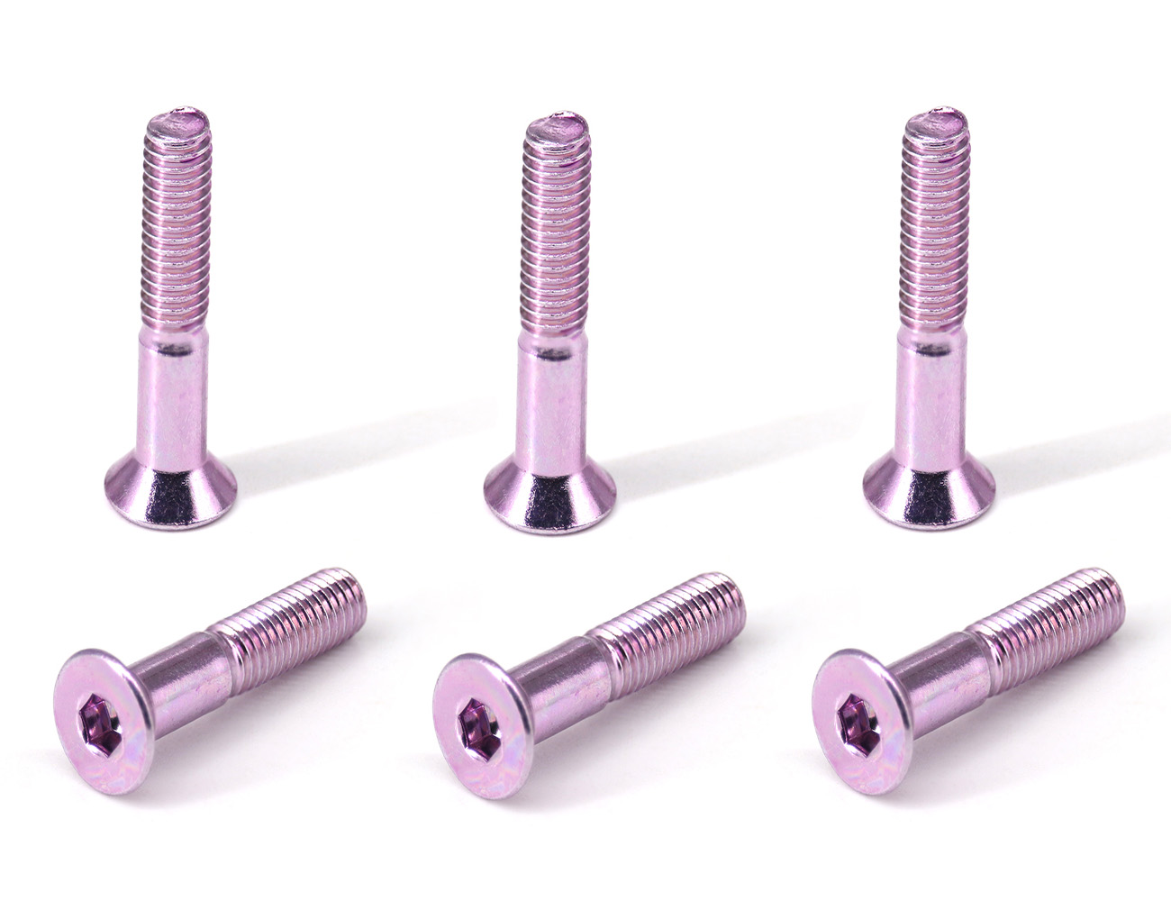 Skateboard Truck Mounting Screws BESPEED Steel Pink Socket Countersunk Head Truck Bolts