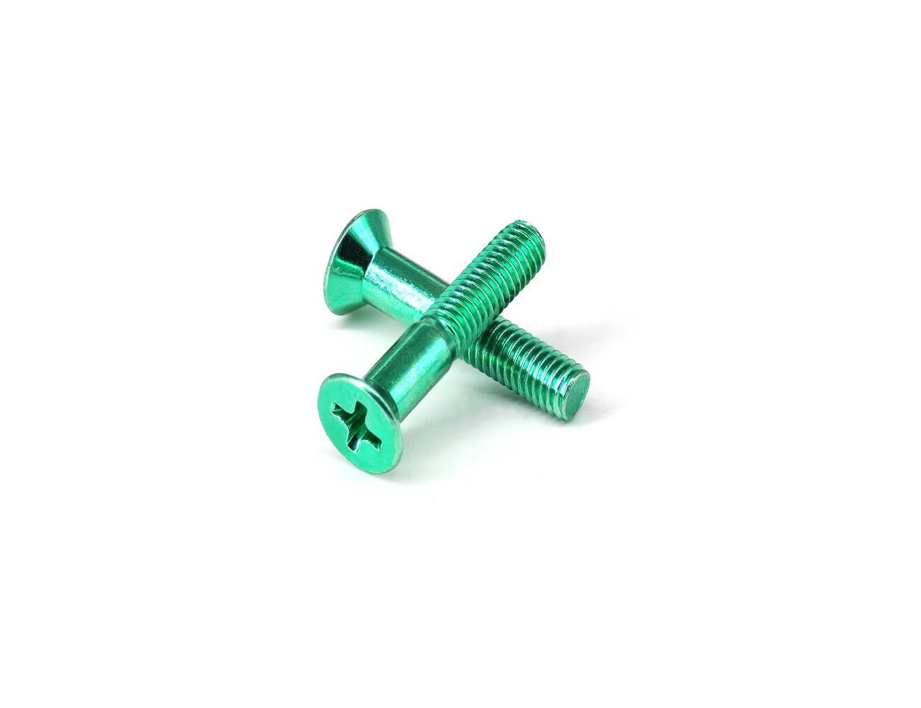 Skateboard Hardware Mounting Screws BESPEED Steel Green Phillips Countersunk Head Truck Bolts