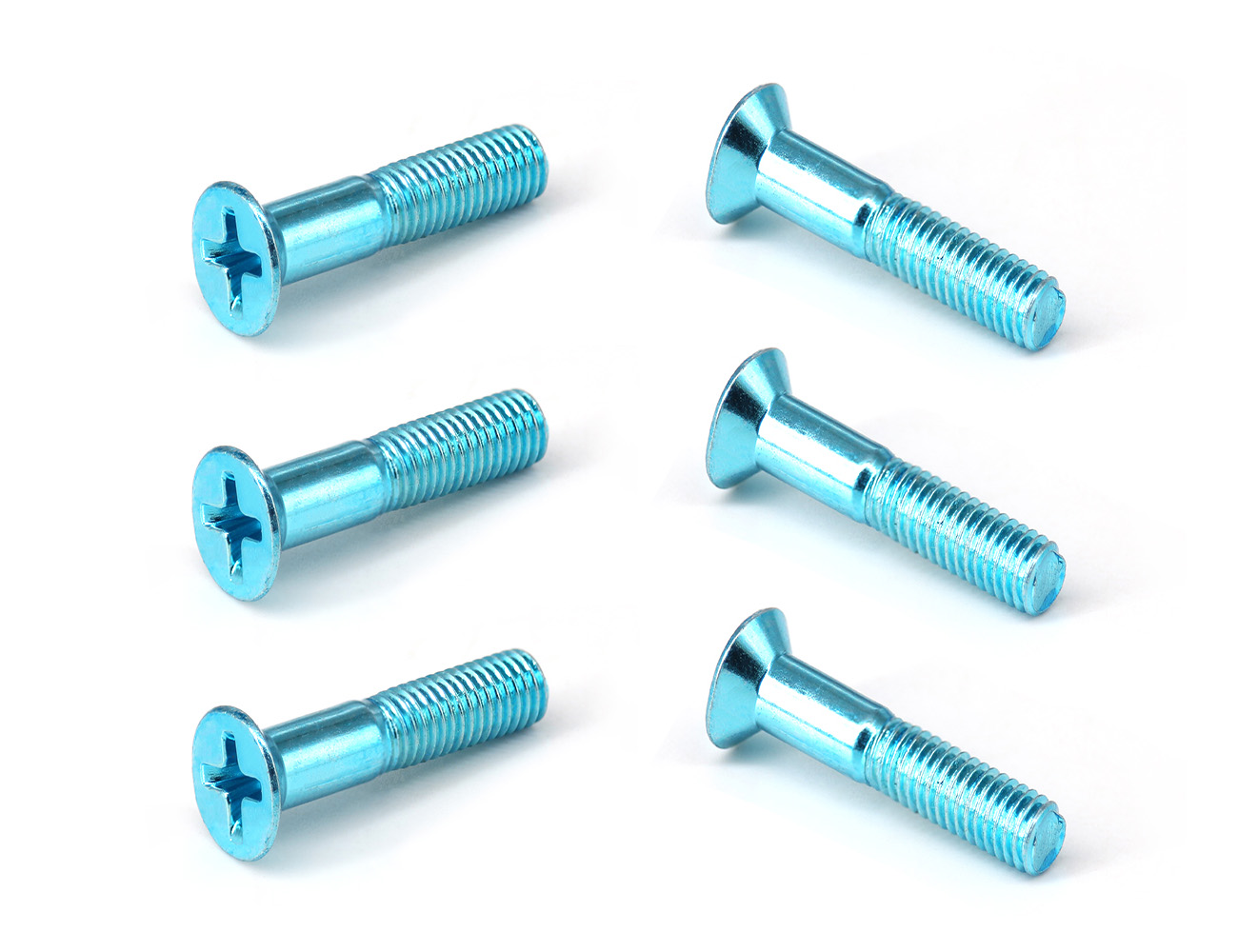 Skateboard Hardware Mounting Bolts BESPEED Steel Blue Phillips Countersunk Head Truck Screws