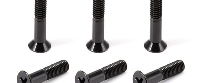 Skateboard Parts Mounting Bolts BESPEED Steel Black Phillips Countersunk Head Truck Screws Eco-Friendly Black Zinc Plating