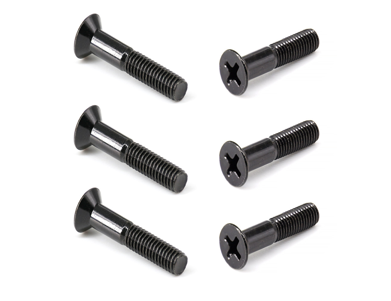 Skateboard Parts Mounting Bolts BESPEED Steel Black Phillips Countersunk Head Truck Screws Eco-Friendly Black Zinc Plating