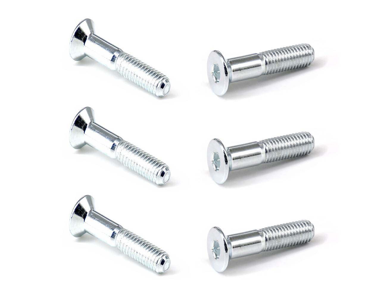 Skateboard Accessories Mounting Bolts BESPEED Steel Silver Socket Countersunk Head Truck Screws Eco-Friendly White Zinc Plating