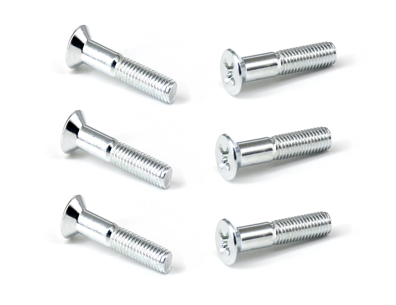 Skateboard Hardware Bridge Bolts BESPEED Steel Silver Phillips Countersunk Head Truck Screws Eco-Friendly White Zinc Plating