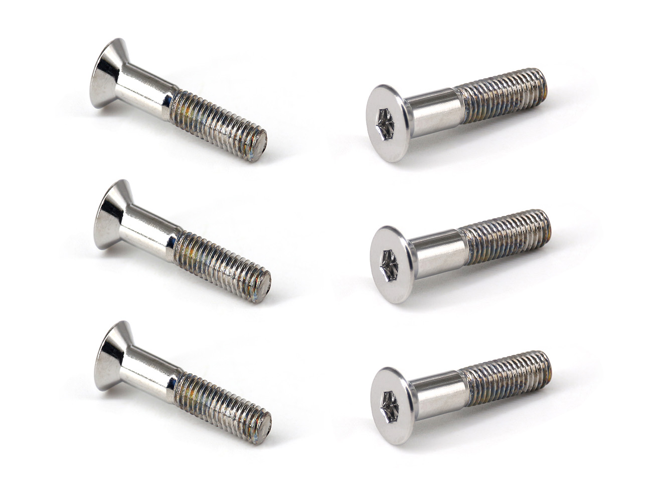 Skateboard Parts Bridge Bolts BESPEED Steel Silver Socket Countersunk Head Truck Screws Chrome Plating