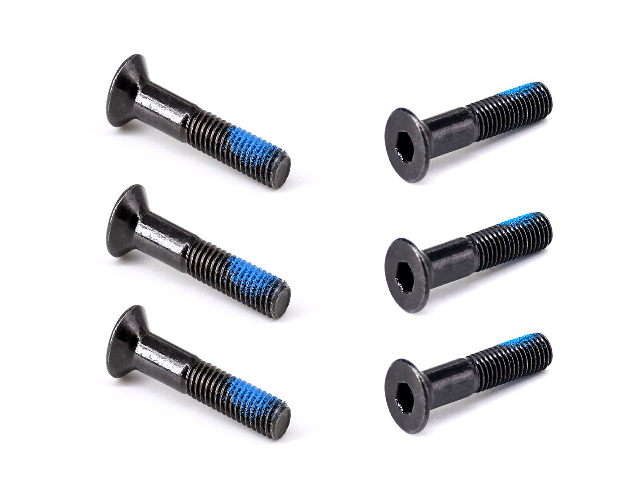 Skateboard Accessories Bridge Bolts BESPEED Steel Black Socket Countersunk Head Nylon Patch Truck Screws Eco-Friendly Black Zinc Plating