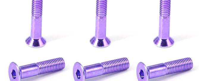 Skateboard Screws BESPEED Steel Purple Socket Countersunk Head Truck Bolts