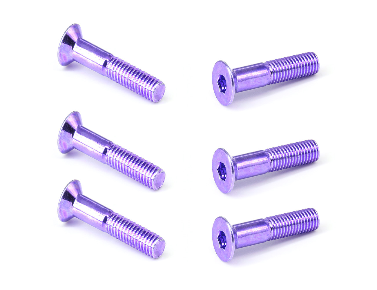 Skateboard Screws BESPEED Steel Purple Socket Countersunk Head Truck Bolts