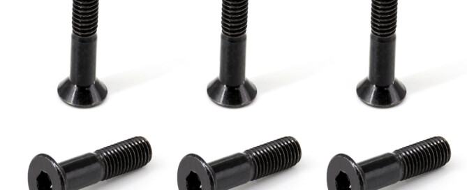 Skateboard Bolts BESPEED Steel Black Socket Countersunk Head Truck Screws Eco-Friendly Black Zinc Plating